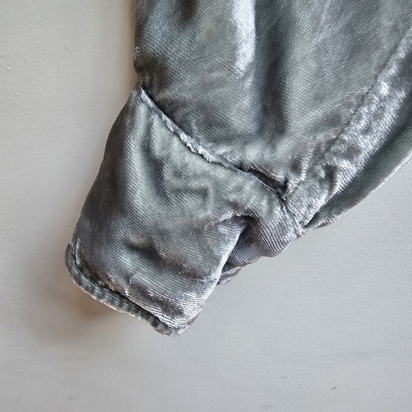 Vintage Silver Carol Le Valley Oversized Crushed Velvet Dress, Size Medium - Picture 4 of 11